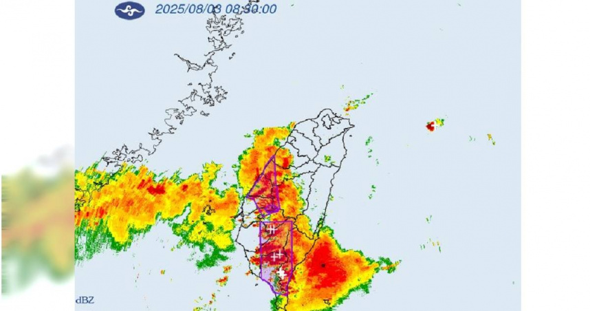 中南部地區應嚴防強降雨。（圖／中央氣象署）