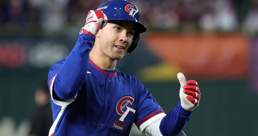 台美混血的「費仔」費爾柴德（Stuart Fairchild）今年首度加入中華隊，先後在對上捷克、韓國都擊出全壘打。（圖／達志／美聯社）