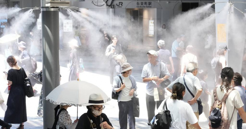 日本近期受到極端高溫影響。（圖／達志／美聯社）