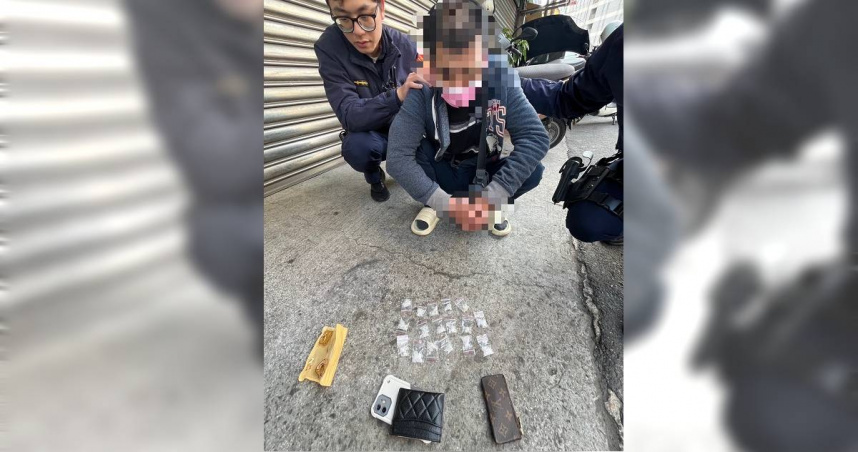 詐欺通緝犯騎機車逛大街遭攔查，身帶毒品多加一罪訊後移送新北地檢、新北地院及桃園地院偵辦。（圖／翻攝畫面）