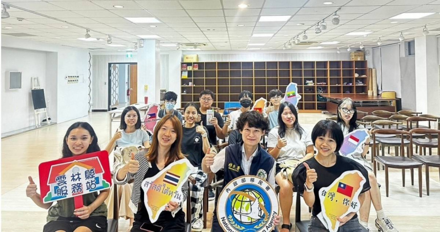 攜手雲林科技大學僑外生共同宣導。（圖／翻攝畫面）