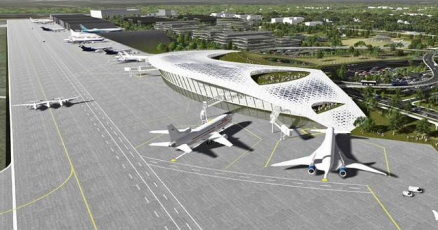 美國在台協會（AIT）今天（21日）證實，美國目前正與台灣洽談可能的太空港合作。（圖／翻攝自Houston Airport System）