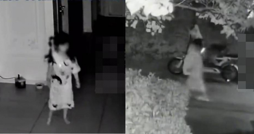 大陸南京江蘇一名5歲女童深夜夢遊自己跑出門，所幸最後在社區人造湖邊被找到，沒有生命危險。事後女童的趙姓母親表示，孩子父親小時候也會夢遊，懷疑是遺傳。（圖／翻攝自微博／大象新聞）