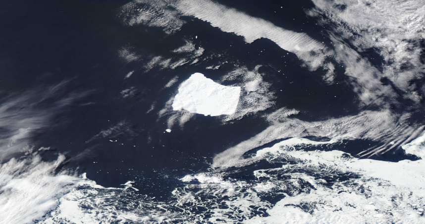 美國NASA在在2024年10月20日拍攝的A23a。（圖／翻攝自維基百科）