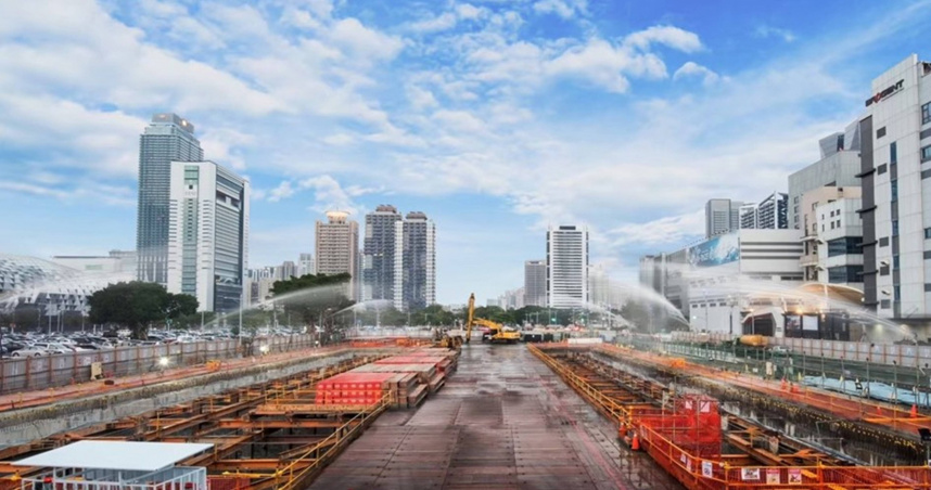 自動灑水系統。（圖片提供／高雄市政府環保局）