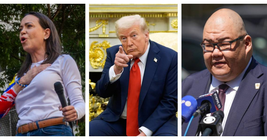 委內瑞拉反對派領袖榮獲2025年諾貝爾和平獎，白宮通訊主任發聲批評諾貝爾委員會將政治凌駕和平。（圖／達志／美聯社，下同）