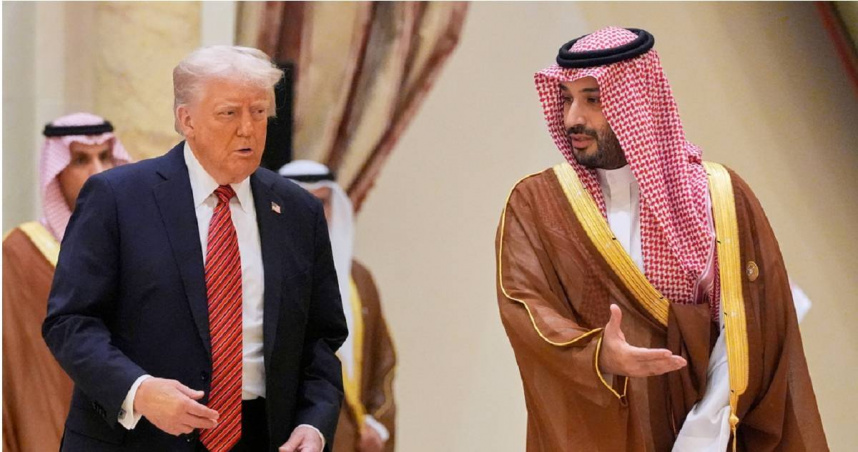 美國總統川普（左）、沙烏地王儲沙爾曼（右）。（圖／達志／美聯社）