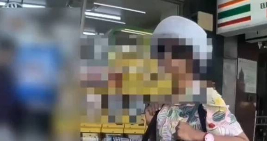 婦人喊「眼睛被割到」又稱認識林志穎，結果是竊盜通緝犯。（圖 ／翻攝畫面）