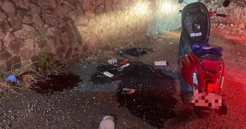 台東縣太麻里鄉防汛道路11月30日傳出死亡車禍事故。（圖／翻攝畫面）