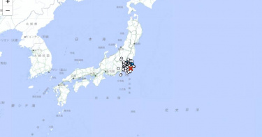 日本氣象廳發布地震速報，震央位於千葉縣北東部，規模4.7、震源深度約30公里。（圖／翻攝日本氣象廳）