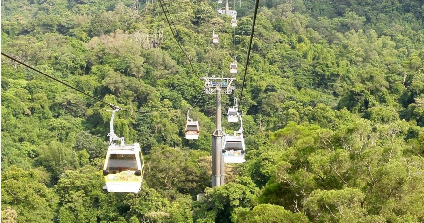 貓空纜車於4月及6月實施兩階段暫停營運。（圖／台北市觀傳局提供）