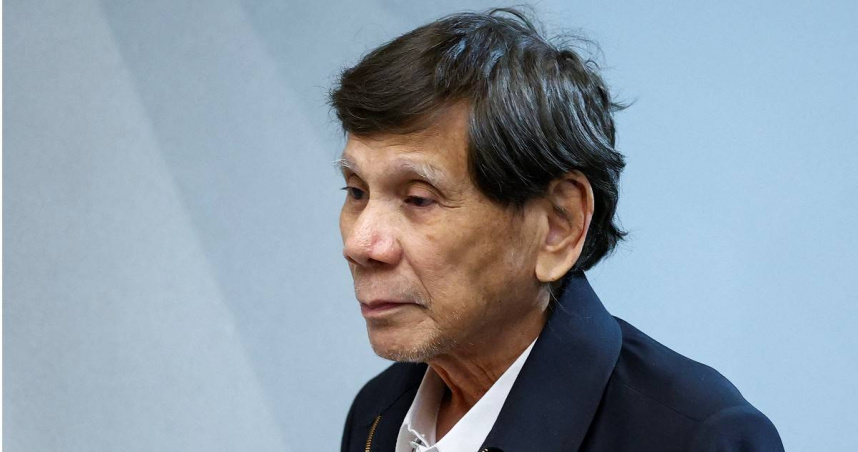 菲律賓前總統杜特蒂現身送國際刑事法院（ICC）。（圖／達志／路透社）