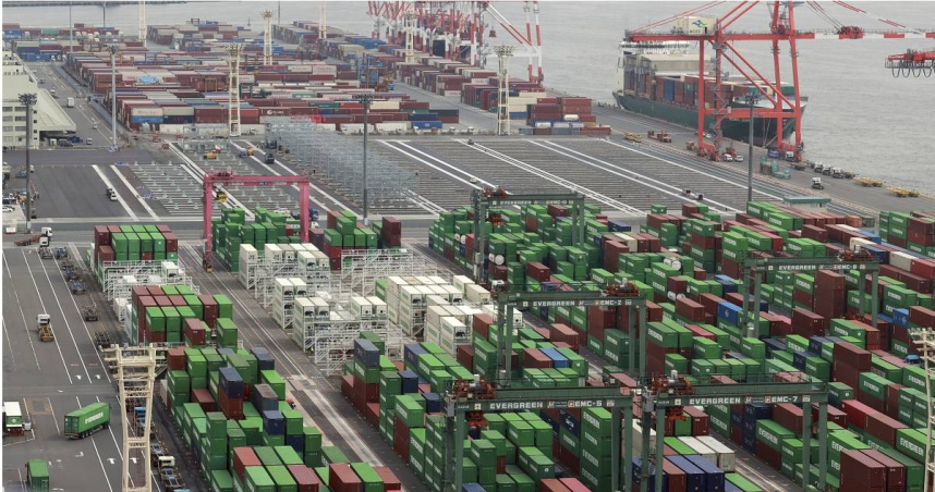 日本6月出口額較去年同期萎縮0.5%。（示意圖／達志／美聯社）