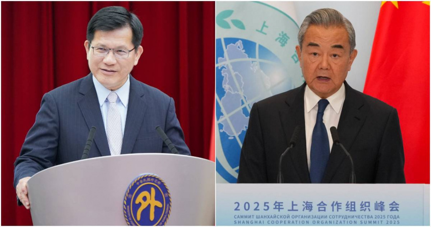 林佳龍（左）、王毅（右）。（圖／達志／美聯社、翻攝自Facebook／林佳龍）