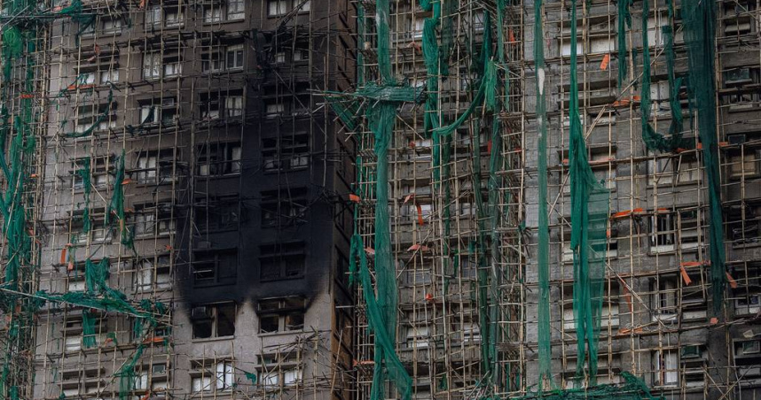 香港宏福苑社區惡火，已造成94人身亡。（圖／達志／美聯社）