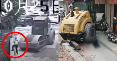 恐怖壓路機「吞人肉」!男保全遭活輾成肉泥…驚悚10秒全都錄