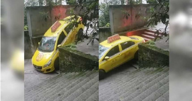 計程車司機秀「下樓梯」神技 網驚:根本雲霄飛車!