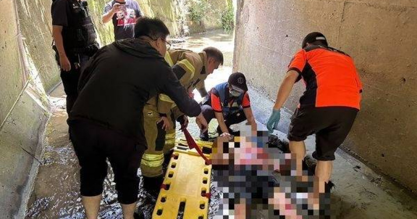 台南男子追求女店員失敗，持刀攻擊後山區焚車自傷逃亡。（ 圖／翻攝畫面）