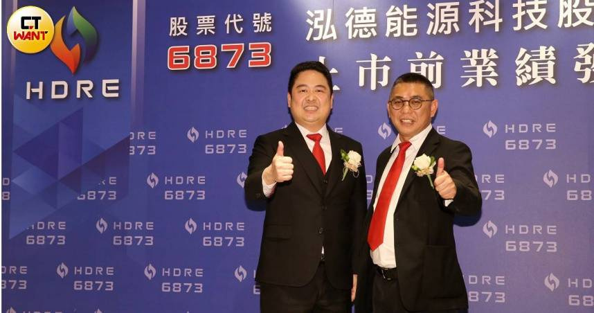 泓德能源董事長謝源一（左）及總經理周仕昌（右）。（圖／趙世勳攝）
