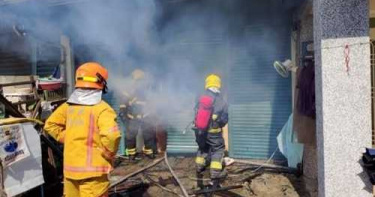 民宅起火五口受困 值班義消「神救援」一家人平安逃死劫