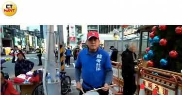 「韓瘋」鼓隊到場 上百支持者吶喊盼逆轉