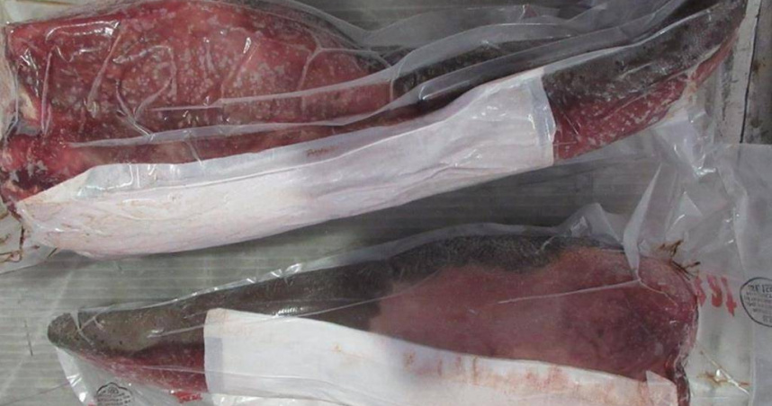 一批美國進口冷凍牛舌，去年年底在我國邊境檢出寄生蟲「弓蟲」感染，共25.81公斤在邊境退運銷毀。（圖／食藥署）