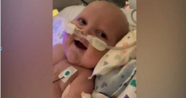 2次心臟手術歷劫歸來 半歲嬰兒露出微笑惹母大哭
