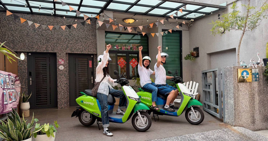 旅客可在奧丁丁揪你訂房平台預訂住宿時，同步選購WeMo電動機車優惠騎乘方案，圖為指定示範旅宿之一、位於台南的趣遊赤崁民宿。（圖／奧丁丁提供）