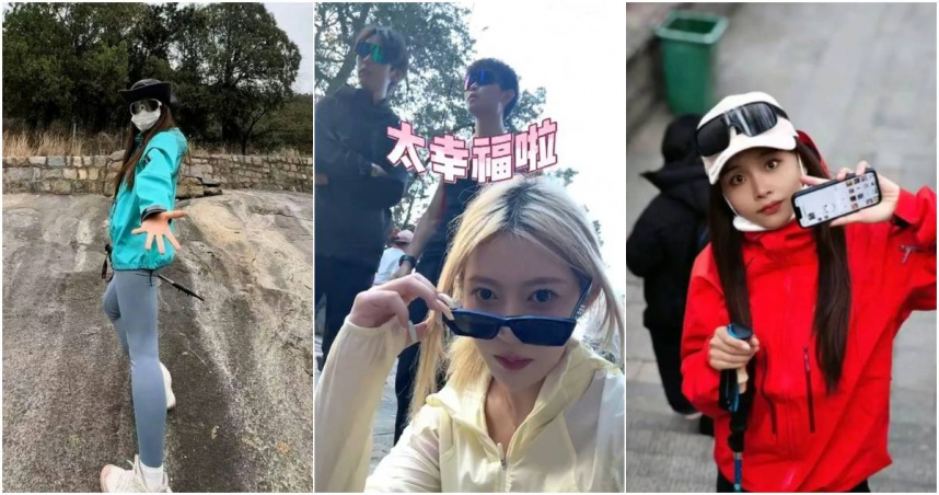 大田田表示，去年9月開始成為「職業陪爬人」後，生意一直很好，每個月的收入約為人民幣2萬（約新台幣9.2萬元）至3萬元（約新台幣13.7萬元），一年收入約有人民幣30萬元（約新台幣137萬元）。（圖／翻攝九派新聞）