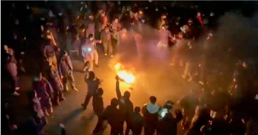 伊朗近日爆發大規模抗爭。（圖／達志／美聯社）