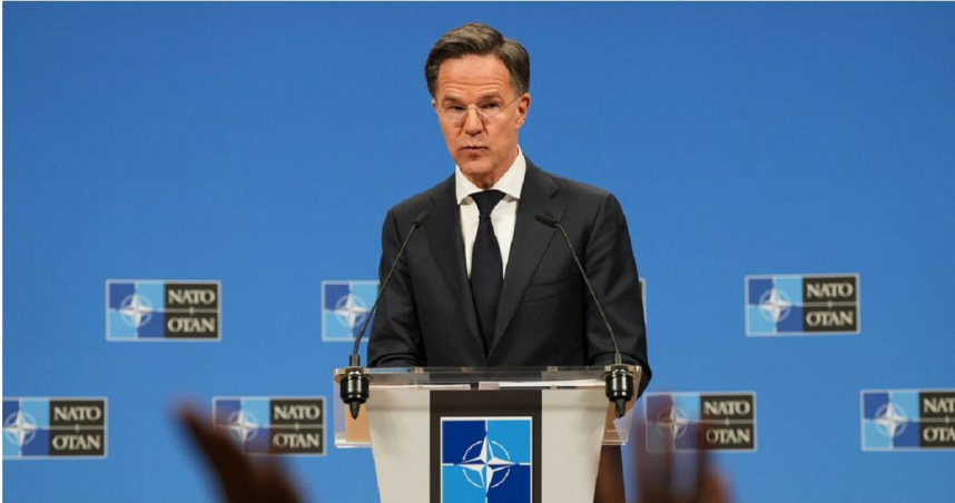北大西洋公約組織（NATO）秘書長呂特（Mark Rutte）。（圖／達志／美聯社）