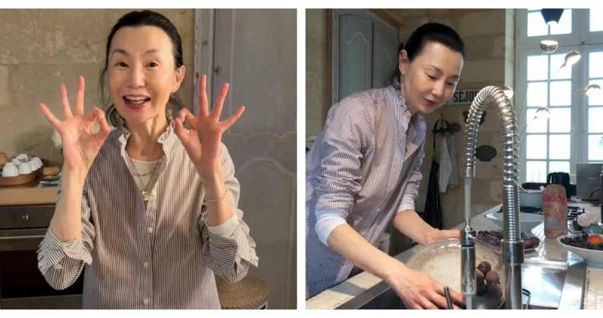 61歲張曼玉近況曝光！素顏熬果醬　親種蔬果還愛上下廚