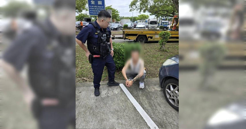 文山區28日發生竊車案，萬芳派出所獲報後於4小時內成功將嫌犯逮捕到案。（圖／翻攝畫面）