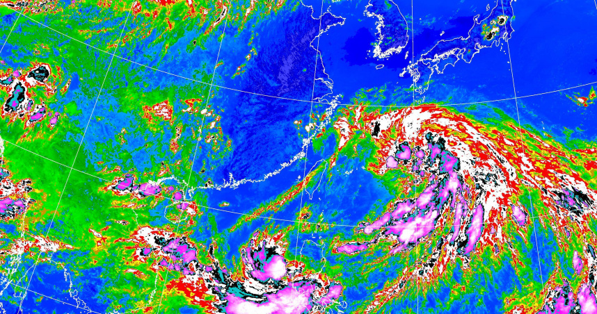 太平洋地區有3個颱風。（圖／中央氣象署）