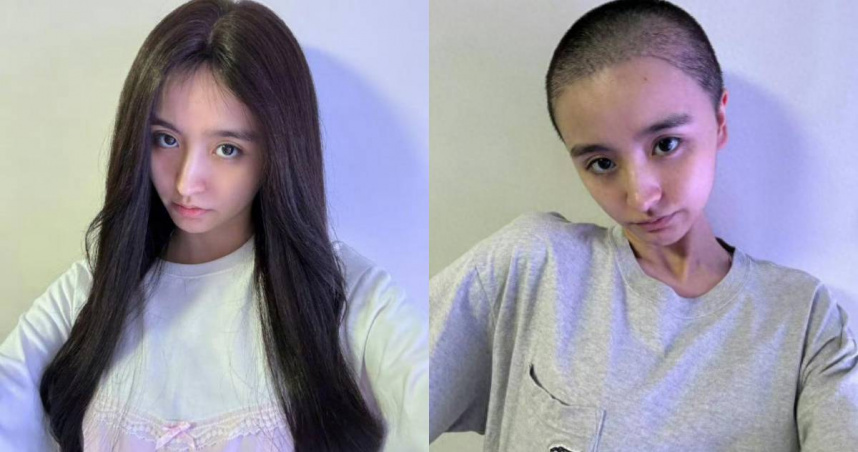 金子涵退圈又剃光頭，令人擔心其身心狀況。（圖／翻攝小紅書／金子涵）