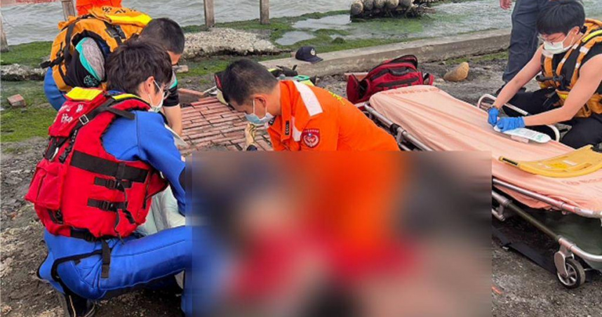 女子漂浮排水溝命懸一刻，海巡極速救援成功搶回一命。（圖／翻攝畫面）