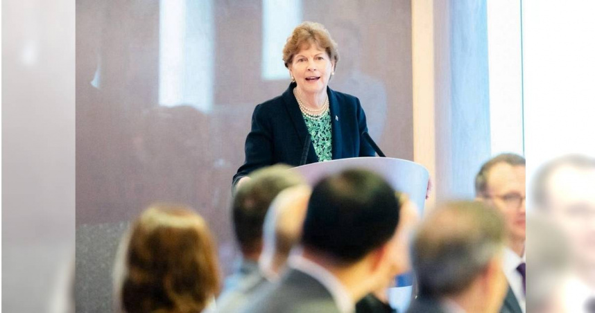 美國聯邦參議院外交委員會民主黨首席議員夏欣（Jeanne Shaheen）率團訪台，強調支持台灣強化國防並肯定跨黨派共識。（圖／外交部提供）
