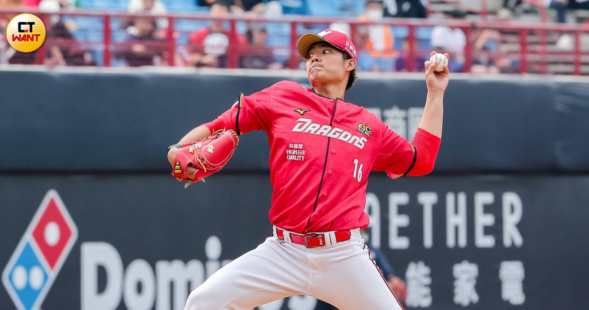 王維中本季初登場，主投5局無失分，拿下單場MVP。(圖／侯世駿攝)