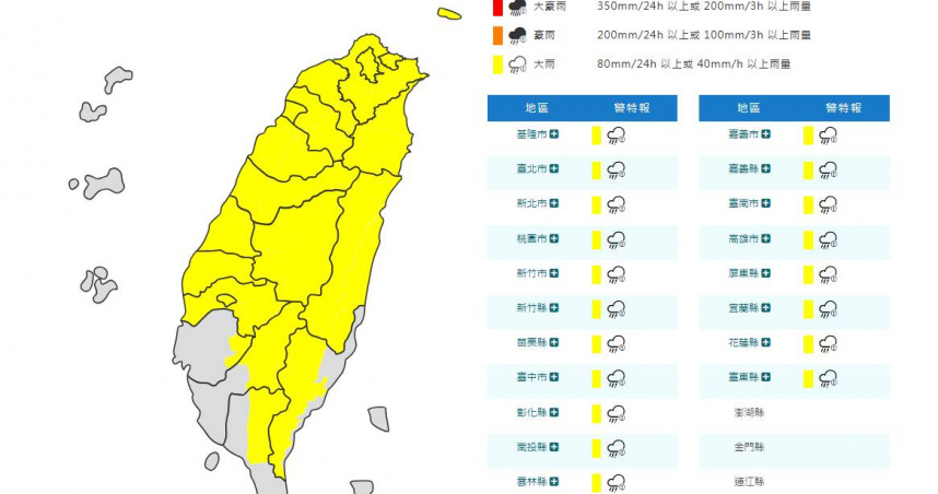（圖／翻攝自中央氣象署）