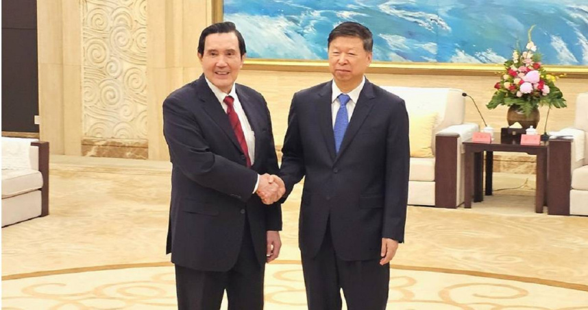 前總統馬英九進行福建甘肅參訪行，17日晚間與大陸國台辦主任宋濤進行正式會見。（圖／旺報記者吳泓勳攝）