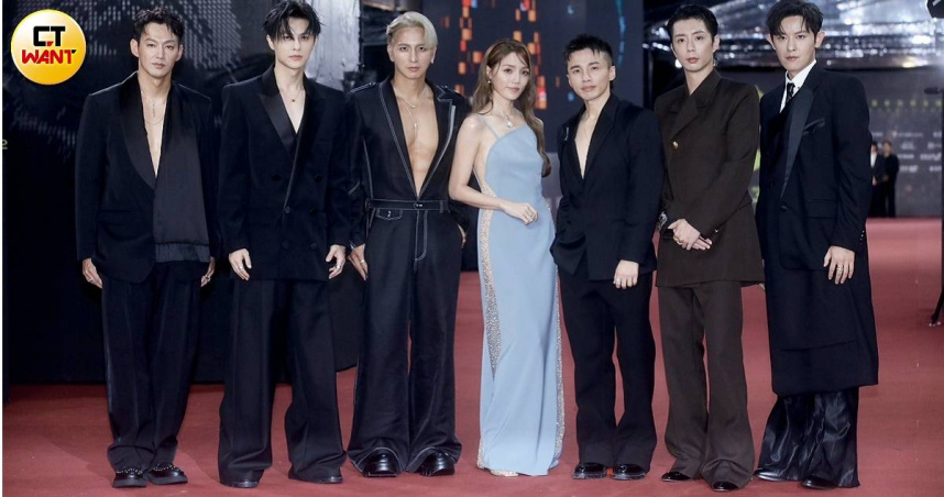 Lollipop棒棒堂與朵拉登上金鐘紅毯。（圖／本刊攝影組）