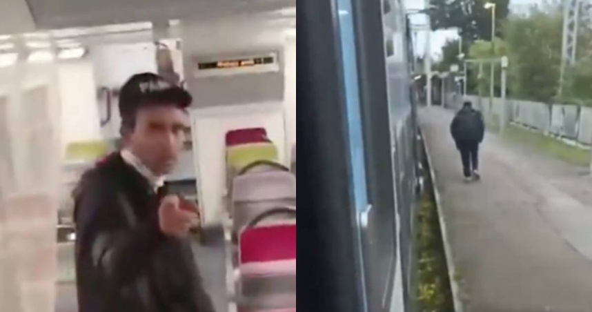 一名巴西女乘客在巴黎火車上，遭到陌生男子襲擊試圖性侵，所幸另一名女乘客及時上前救援。（圖／翻攝自X）