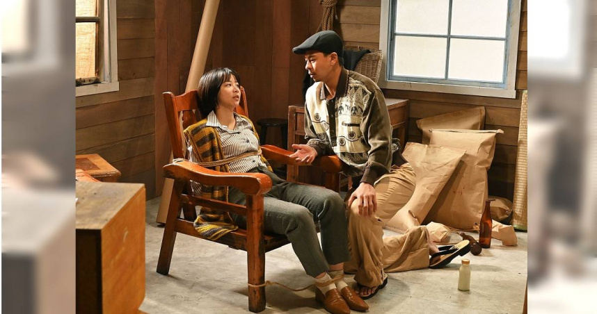 孫綻(右)劇中綁架蔡祥。（圖／台視）