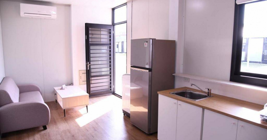 0403震災中繼屋設置家電家具，12月陸續入住。（圖／花蓮縣府提供）
