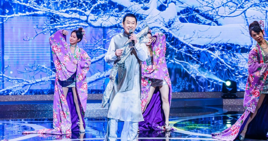 黃小虎登身穿華服登上《一級棒》。（圖／中視提供）