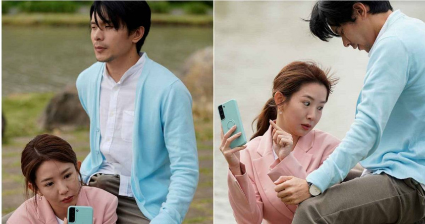 姚淳耀劇中「下半身突起」！讓郭書瑤十分吃驚。（圖／彼此影業）