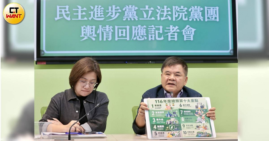 民進黨團幹事長莊瑞雄（右）。（圖／黃耀徵攝）
