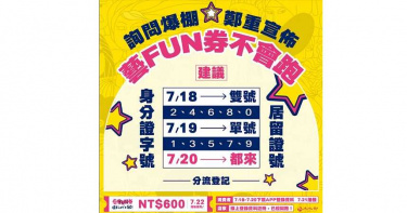藝FUN券受歡迎 文化部呼籲分流下載及註冊