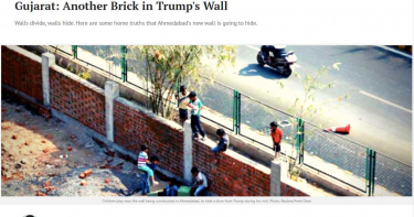 「Wall of Shame」?川普來訪把窮人藏起來 印度築「貧窟牆」