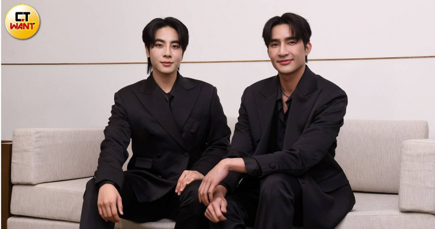 Earth（右）、Mix連袂來台會粉絲，於明天在Zepp New Taipei舉辦見面會。（圖／焦正德攝）